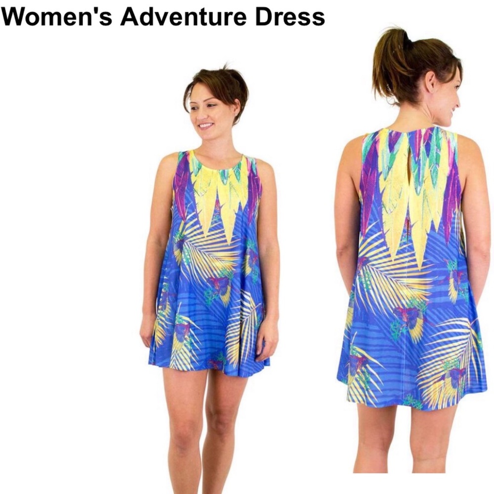 Women’s guy, Harvey, tropical adventure, dress tunic size L Large